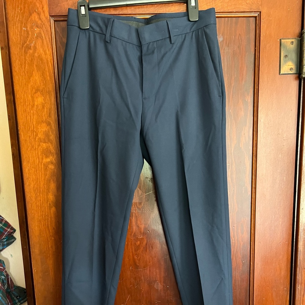 Dress slacks slim fit navy blue